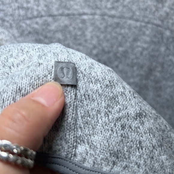 Lululemon Fleece Hoodie Jacket Better Sweater Gray/White Birch Size 6 - Picture 4 of 9